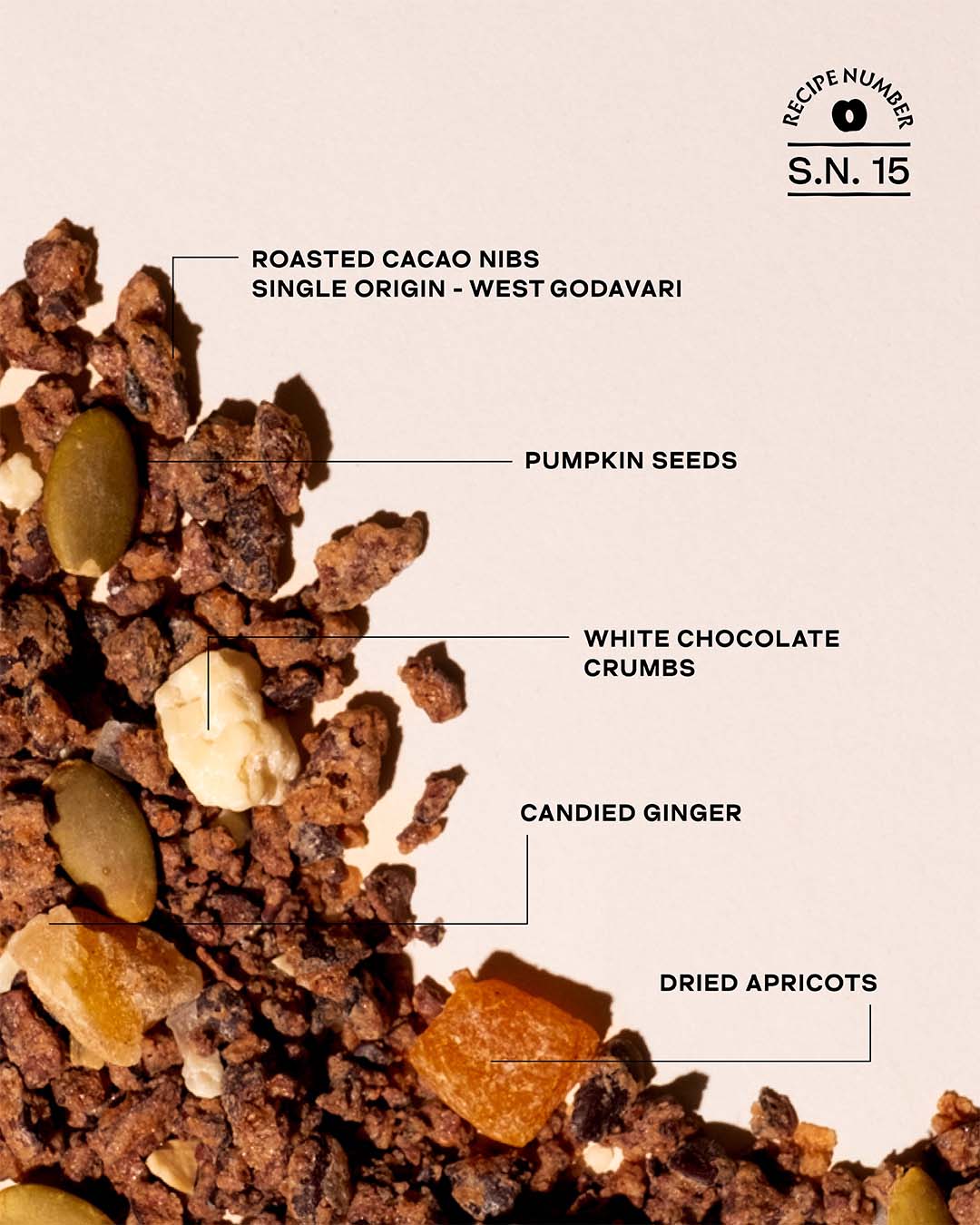 Apricot, Candied Ginger & Pumpkin Seed Cacao Nibs - Image 4