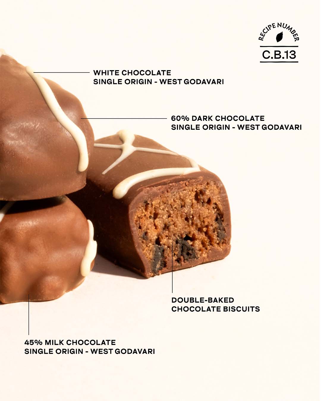 Chocolate Biscotti - 45% Milk & 60% Dark & White - Image 3