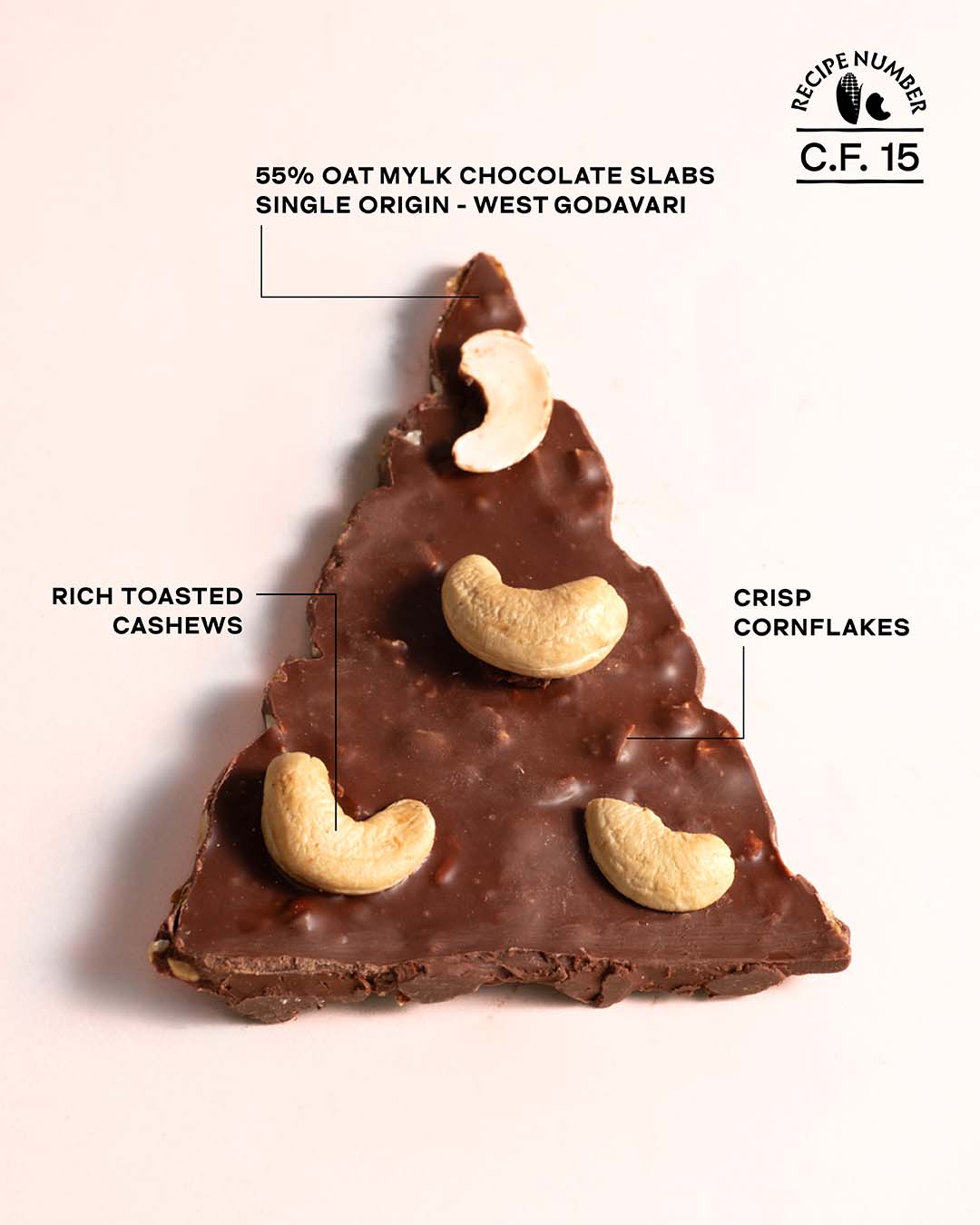 Corn Flakes & Cashew Chocolate Barks - 55% Oat Mylk - Image 4