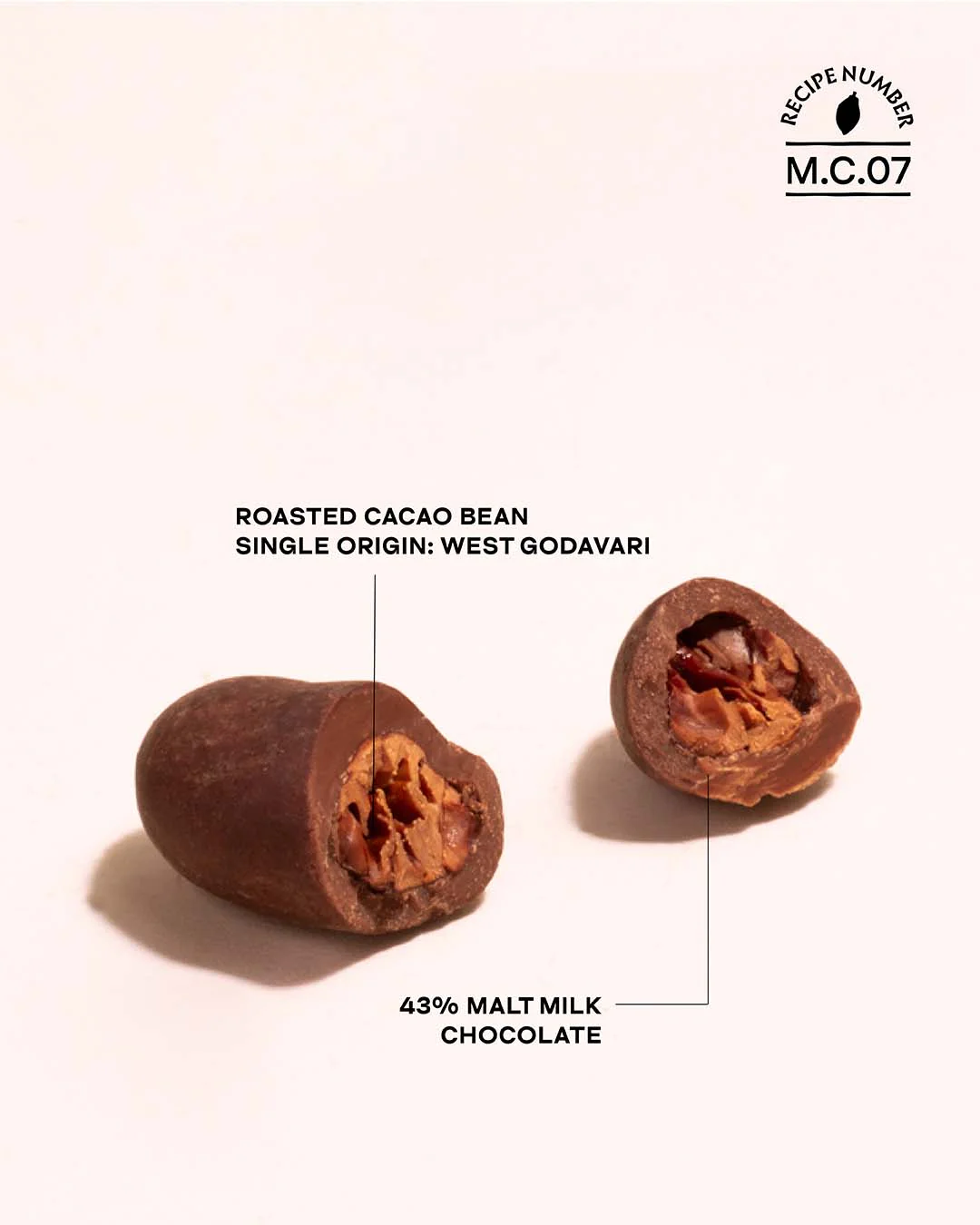 Malted Cacao Beans Chocolate Dragees - 43% Malt Milk - Image 4