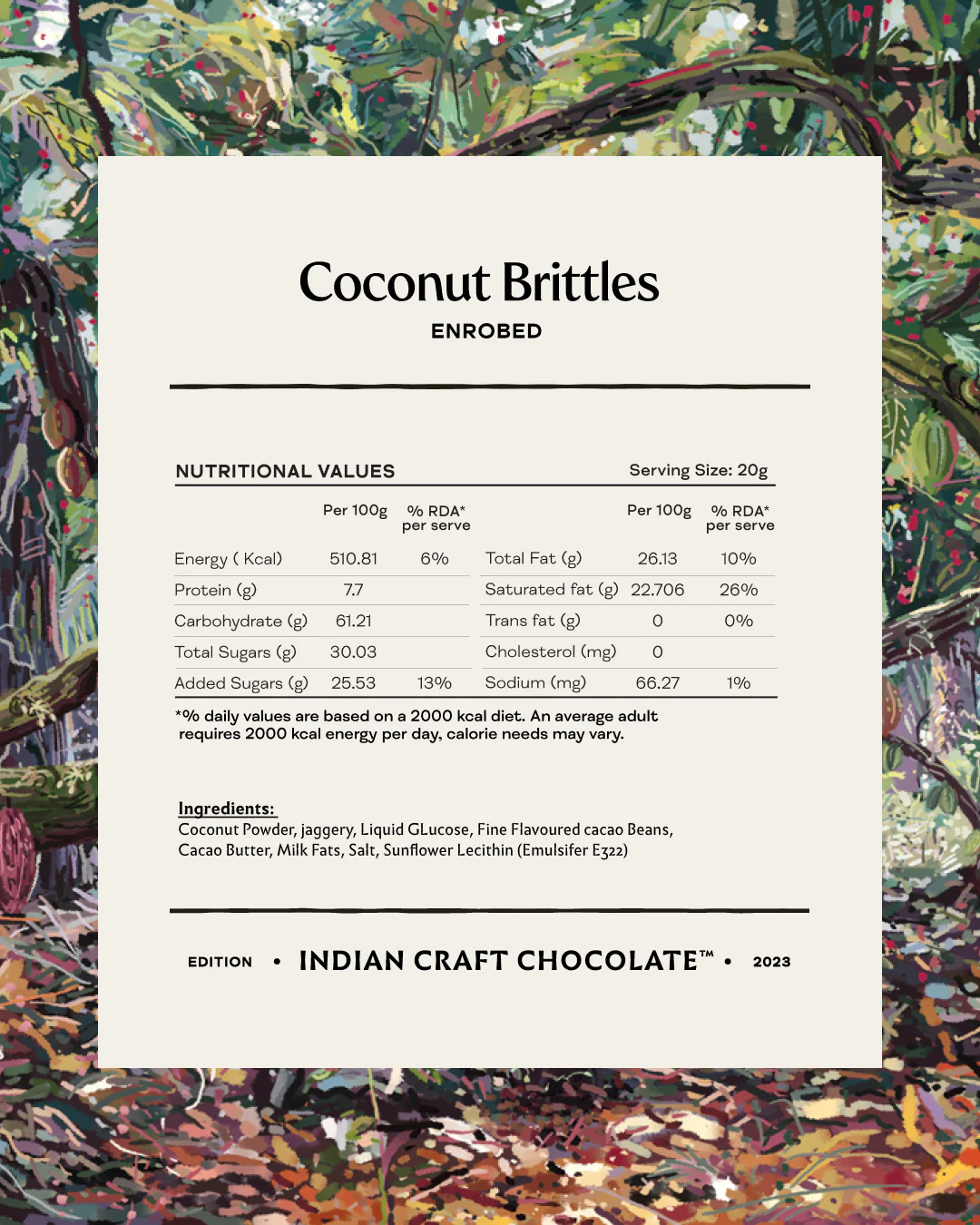 Enrobed Chocolate Coconut Brittles - 45% Milk, 60% Dark & White - Image 5