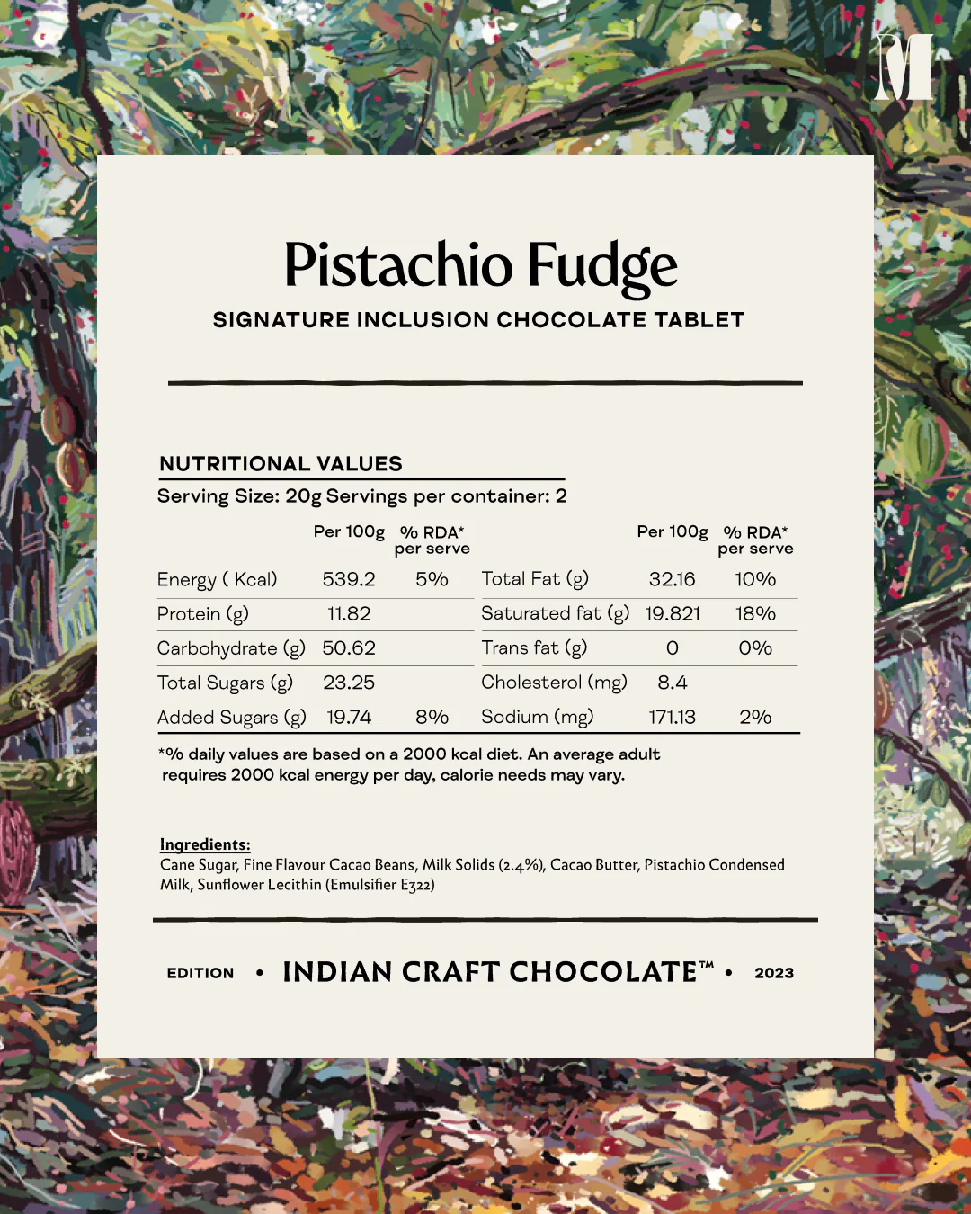 Pistachio Fudge Inclusion Tablet - 45% Milk - Image 4