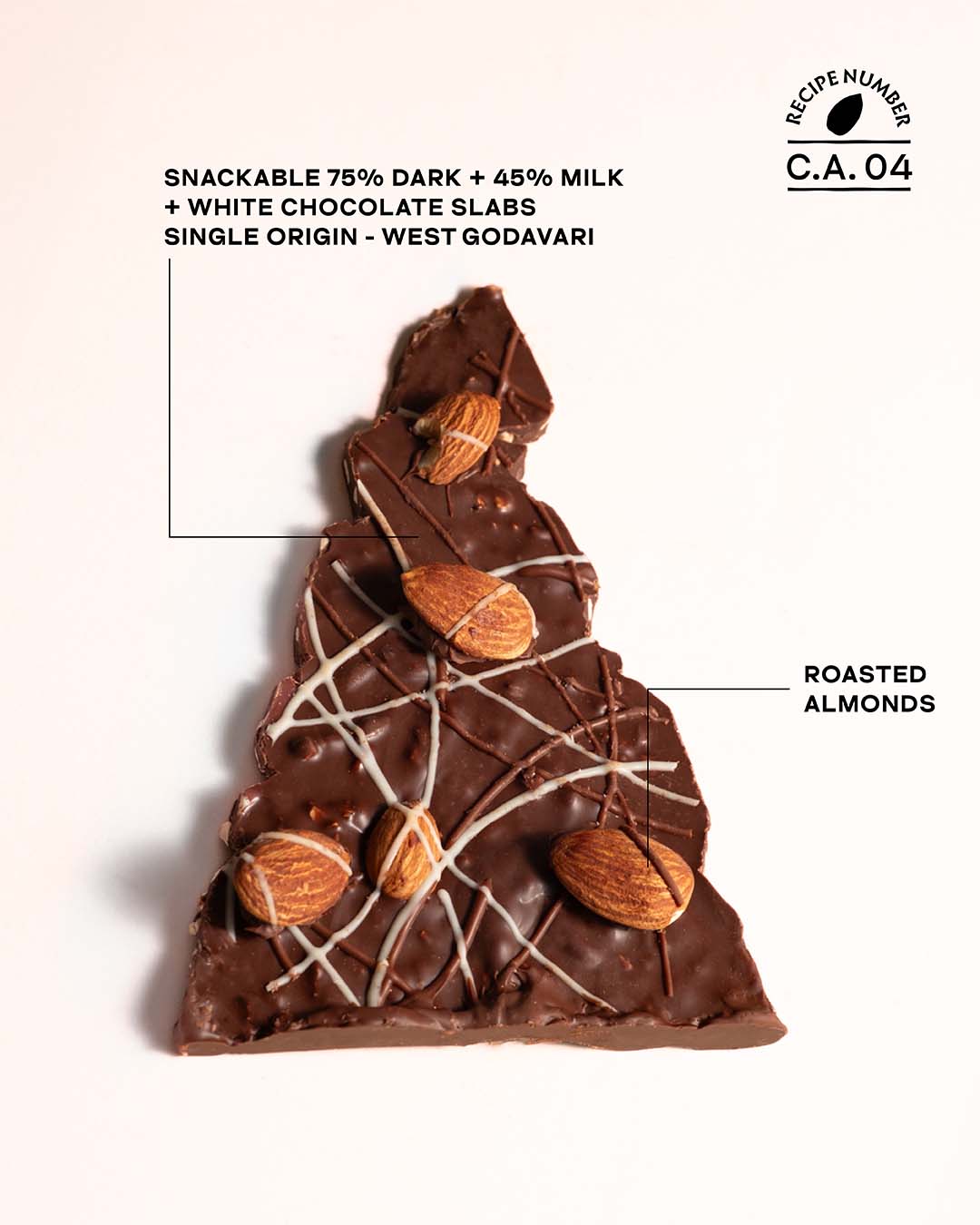 Triple Chocolate Almond  Barks - 60% Dark & 45% Milk & White - Image 4