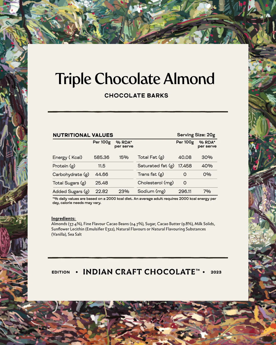 Triple Chocolate Almond  Barks - 60% Dark & 45% Milk & White - Image 5